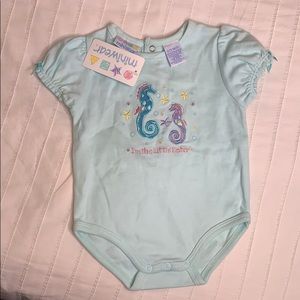 Miniwear seahorse little sister onesie